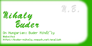 mihaly buder business card